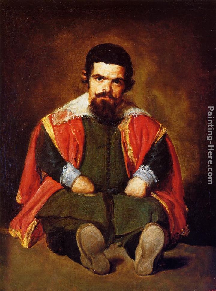 A Dwarf Sitting on the Floor painting - Diego Rodriguez de Silva Velazquez A Dwarf Sitting on the Floor art painting